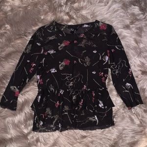 Sheer floral top🌺